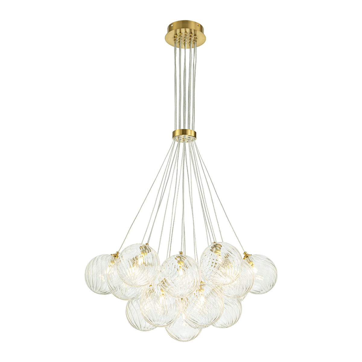 Ribbed Glass Bubble Chandelier G943
