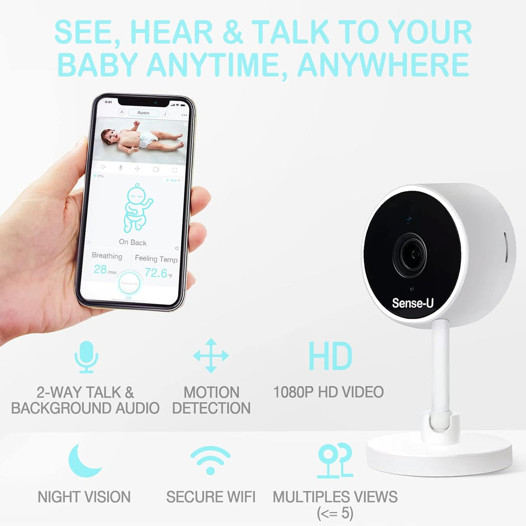1080P HD WiFi Video Baby Monitor with Night Vision and 2-Way Talk V65847