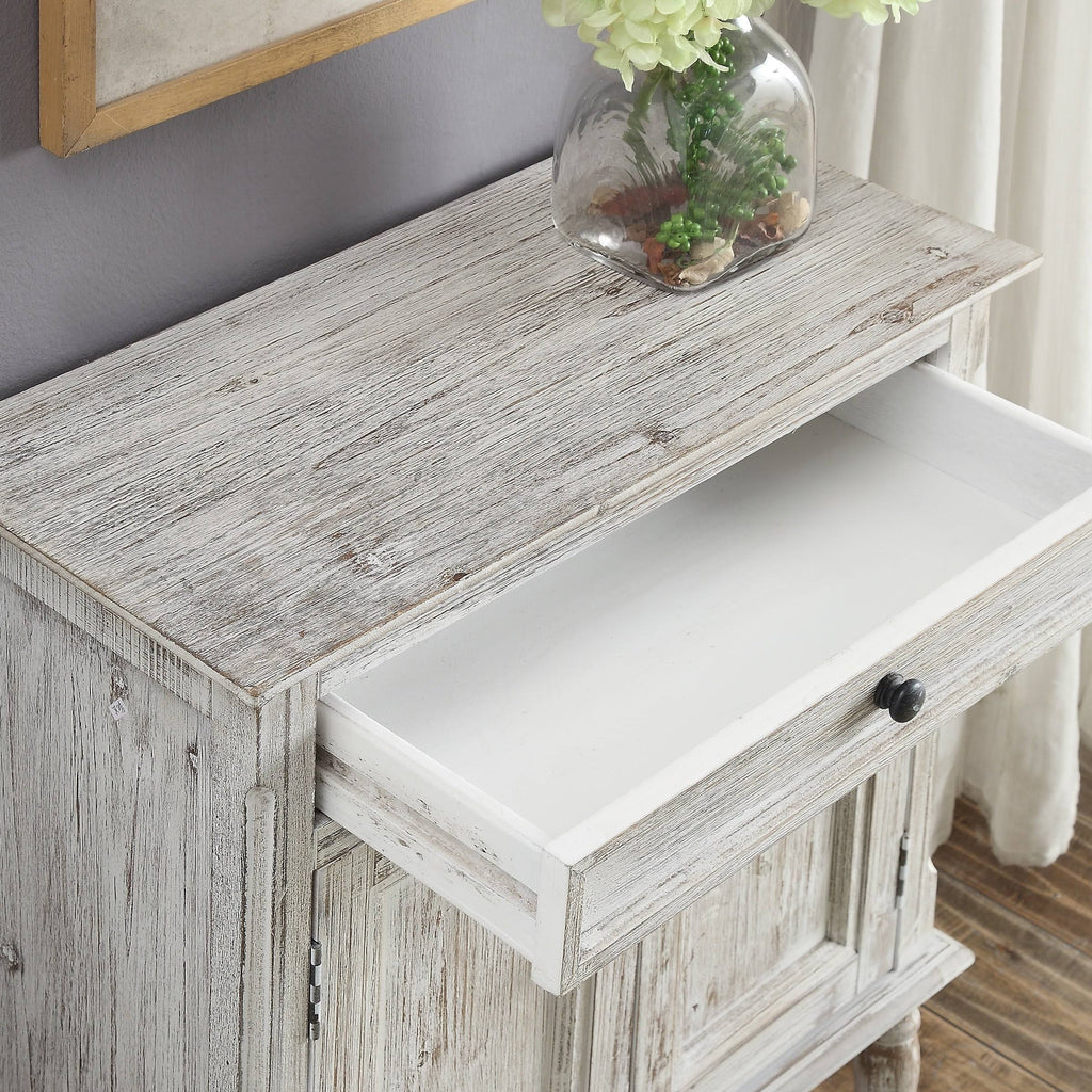 White Wood Accent Cabinet N5093