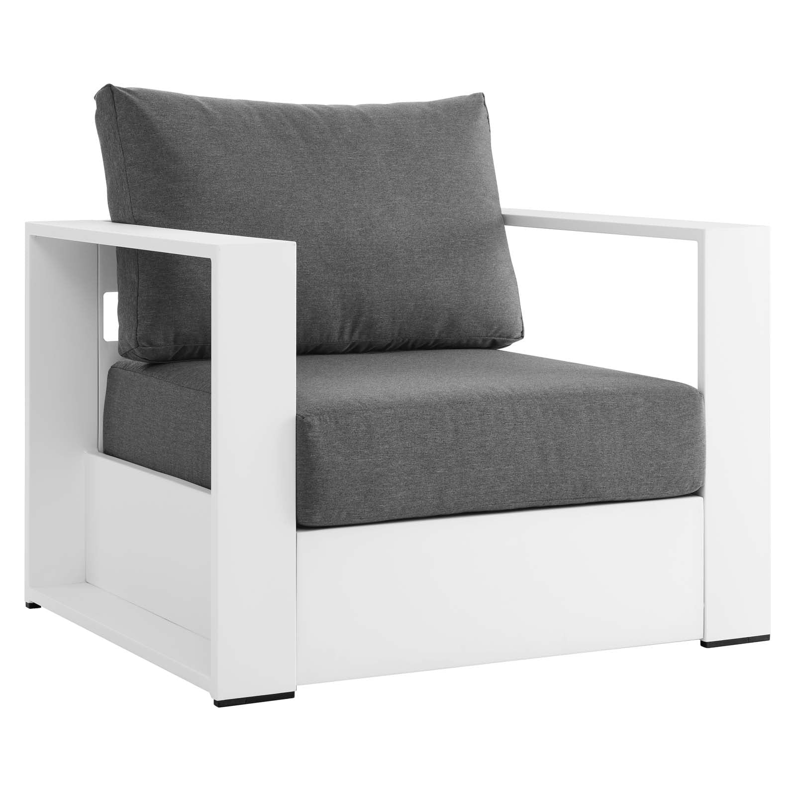 White Powder-Coated Aluminum Armchair Q4545