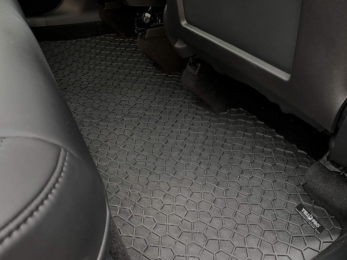 Black Rubber Waterproof Floor Mat Complete Set (8pcs) E808