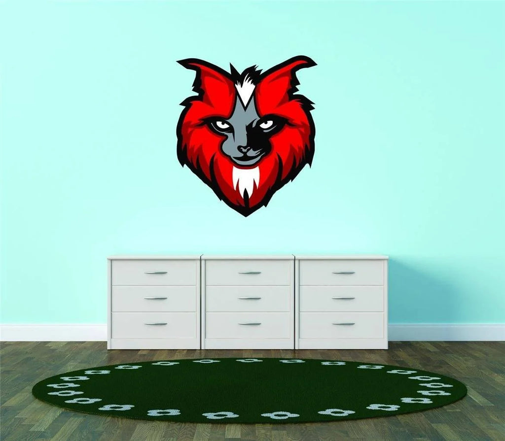 Wall Decal Cat Head Lion Tiger Safari Jungle Sticker 20 Inches X 20 Inches E77271