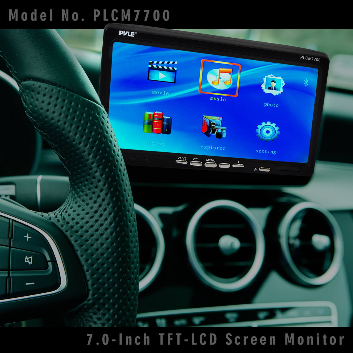 Window Suction-mount LCD Widescreen Monitor & Universal Mount Backup Camera K984741