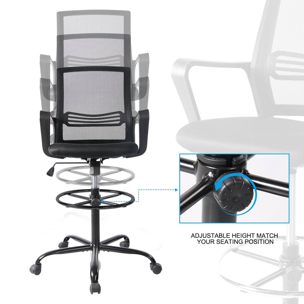 Black Adjustable Height Swivel Task Chair F36394