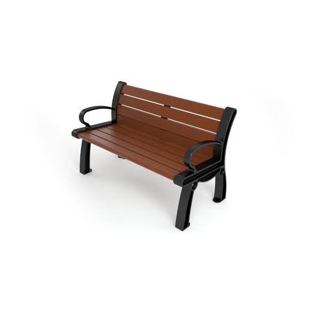 Brown Heritage Bench with Black Frame N72733
