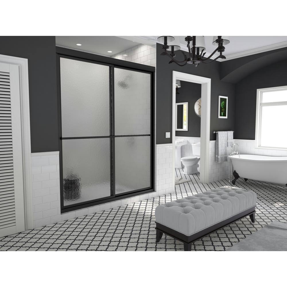 Framed Sliding Shower Door Oil Rubbed Bronze Q13388