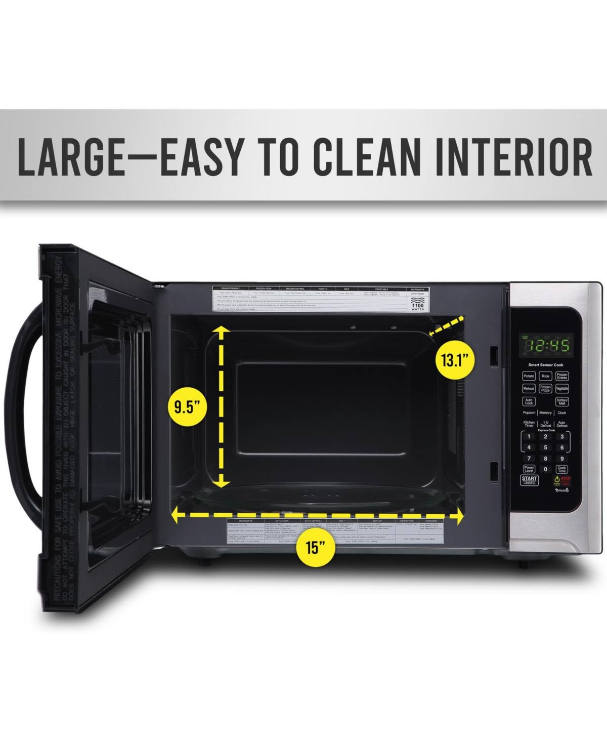 1.2 Cu. ft. 1100-Watt Stainless Steel/Black Microwave Oven Z3941