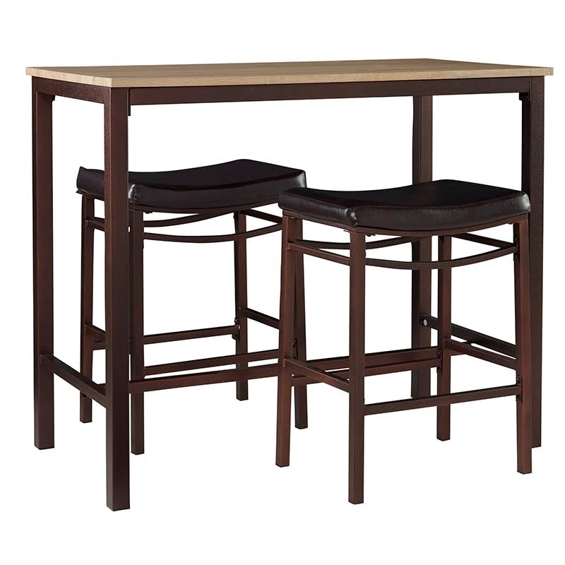 Rustic Brown Three Piece Pub Set A24967
