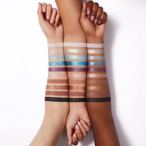 Ten Ultra-pigmented Blue & Purple Metallic Eyeshadow Palette J297344