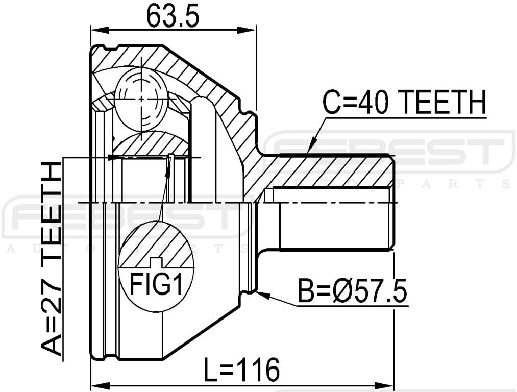 Pack of 2 FEBEST 2910-FLIIF X58232
