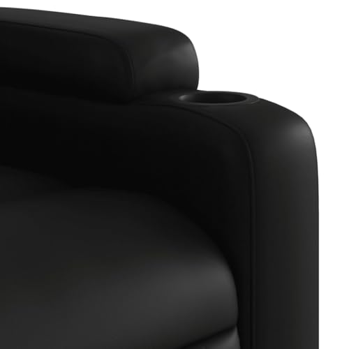 Black Faux Leather Massage Recliner Chair with 6Point Vibration A1502