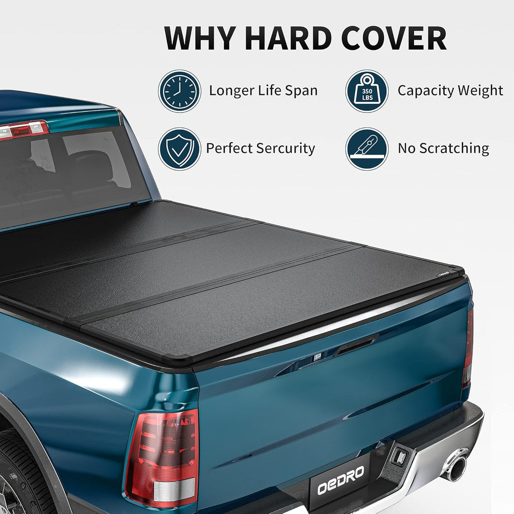 Hard Tri-fold Truck Bed Tonneau Cover for 2009-2022 Dodge Ram 1500, 5.6 ft Bed A994305