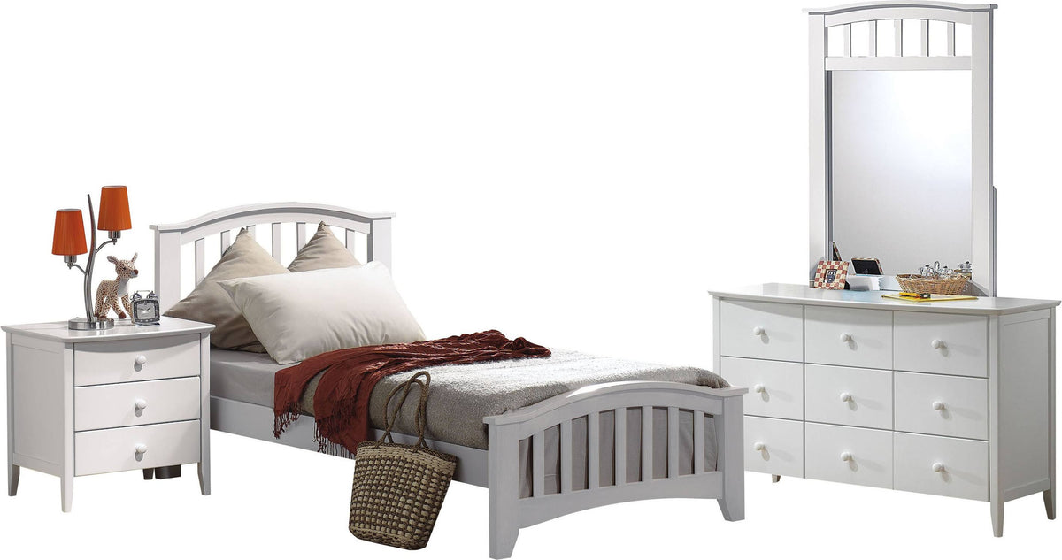 Twin Bed White F18687