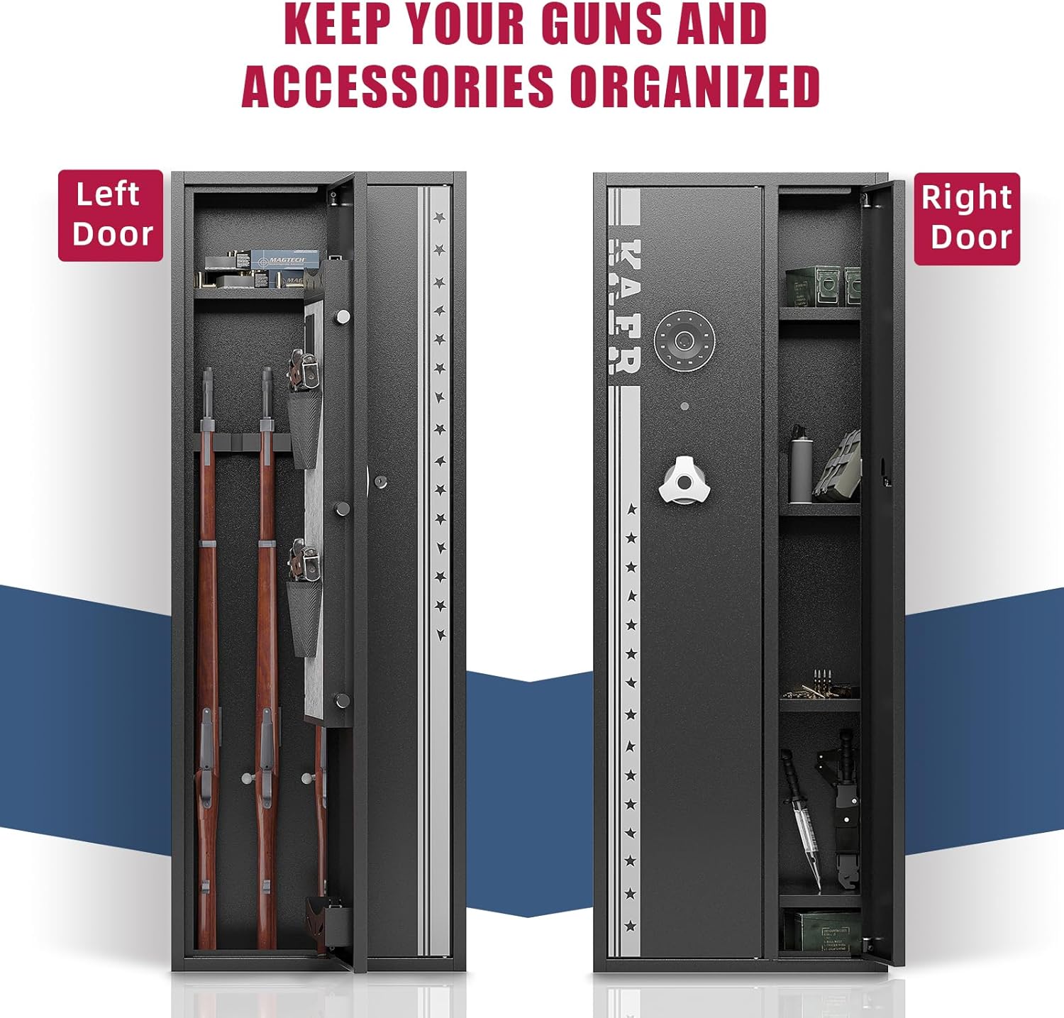 4-5 Gun Safe with Removable Shelf and Gun Rack R215