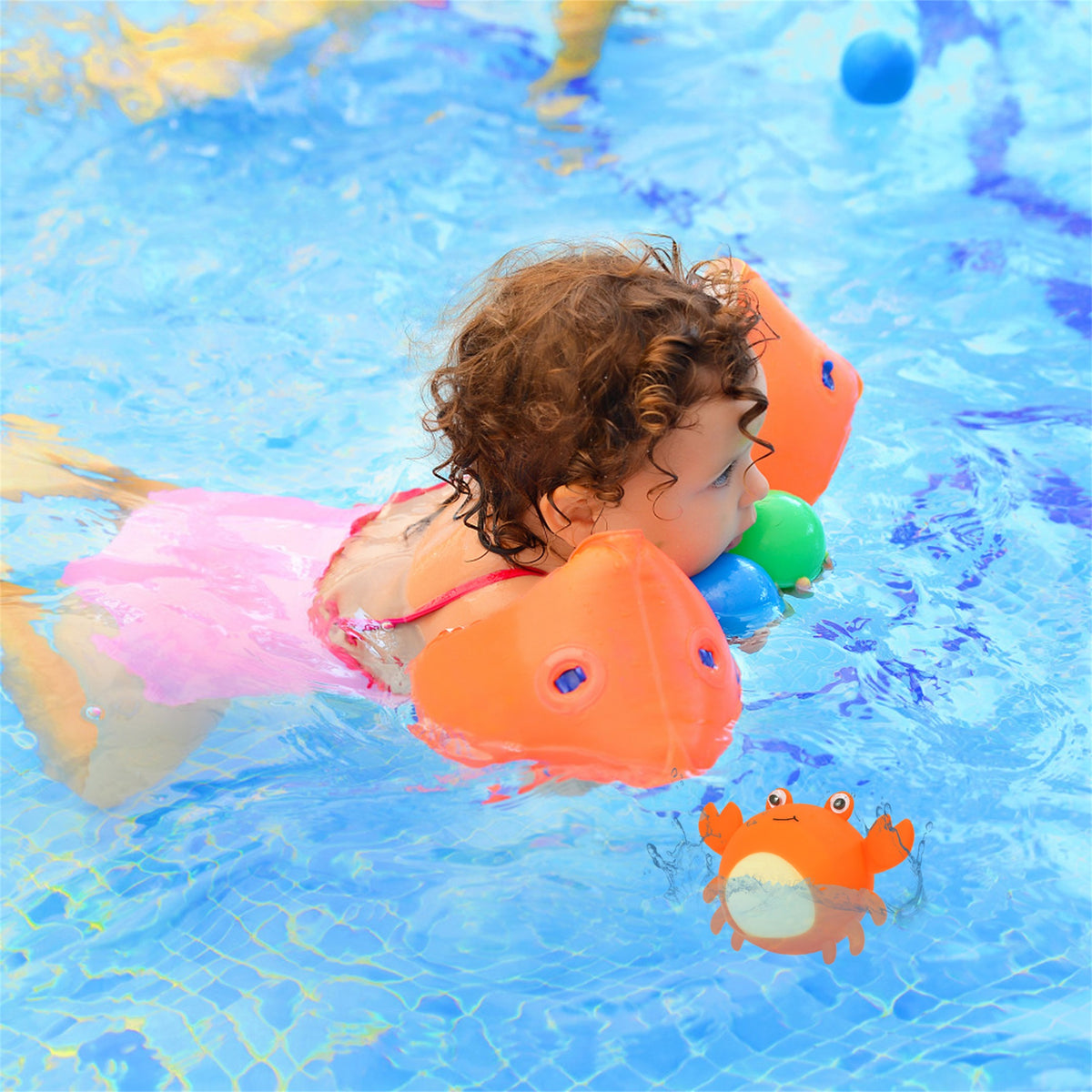 Refillable Silicone Crab Splash Balls for Kids Pool W1633