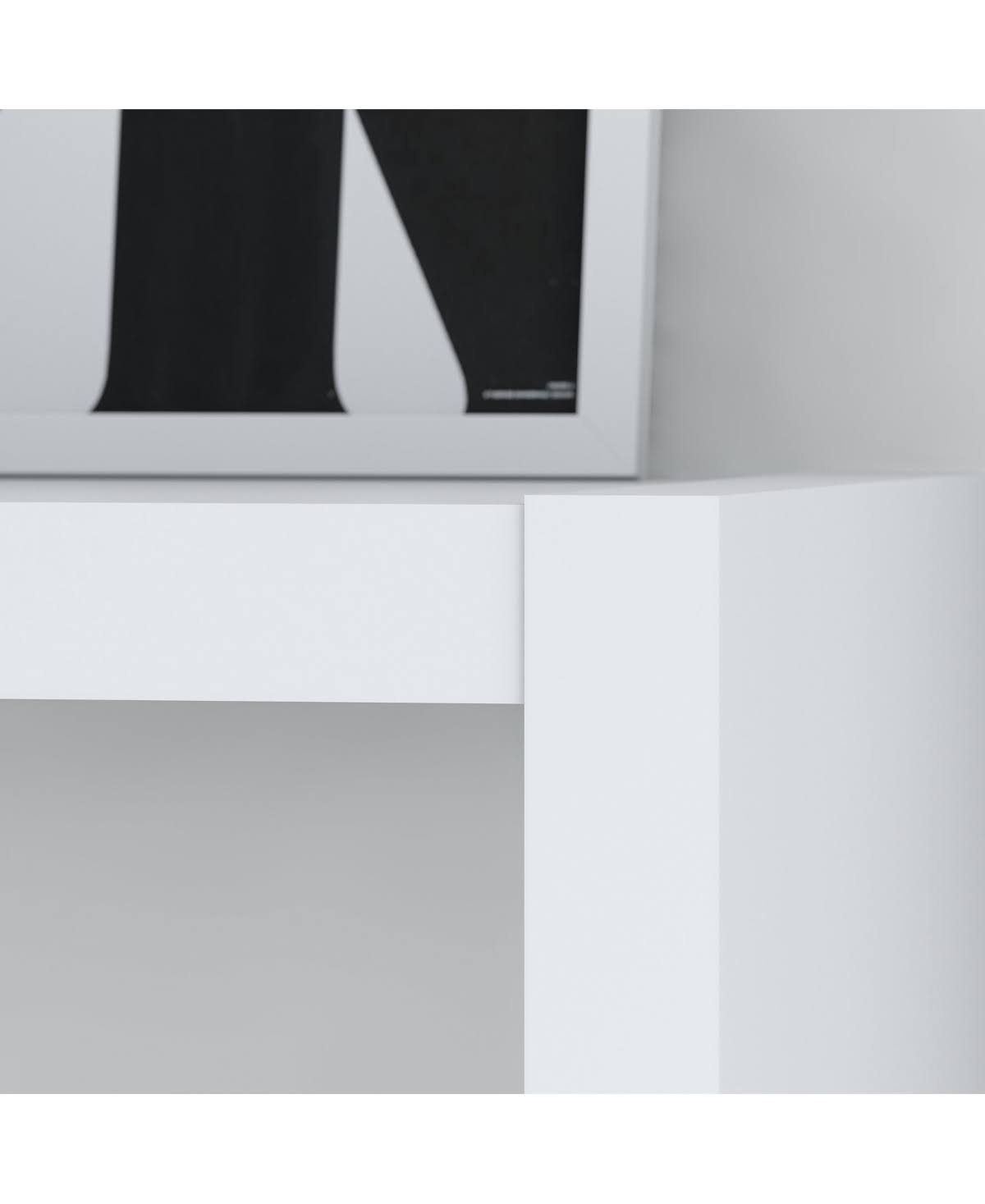 Pure White Bookcase Desk L387