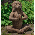 Yoga Dog Cast Stone Garden Statue X6389