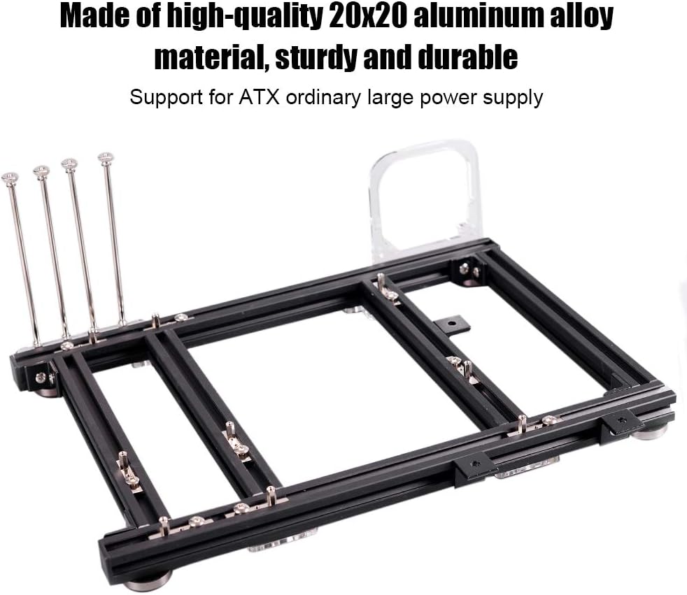 Black Aluminum Open Air PC Test Bench Pack of 2 A984