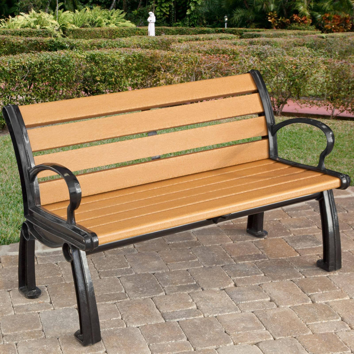Brown Heritage Bench with Black Frame N72733