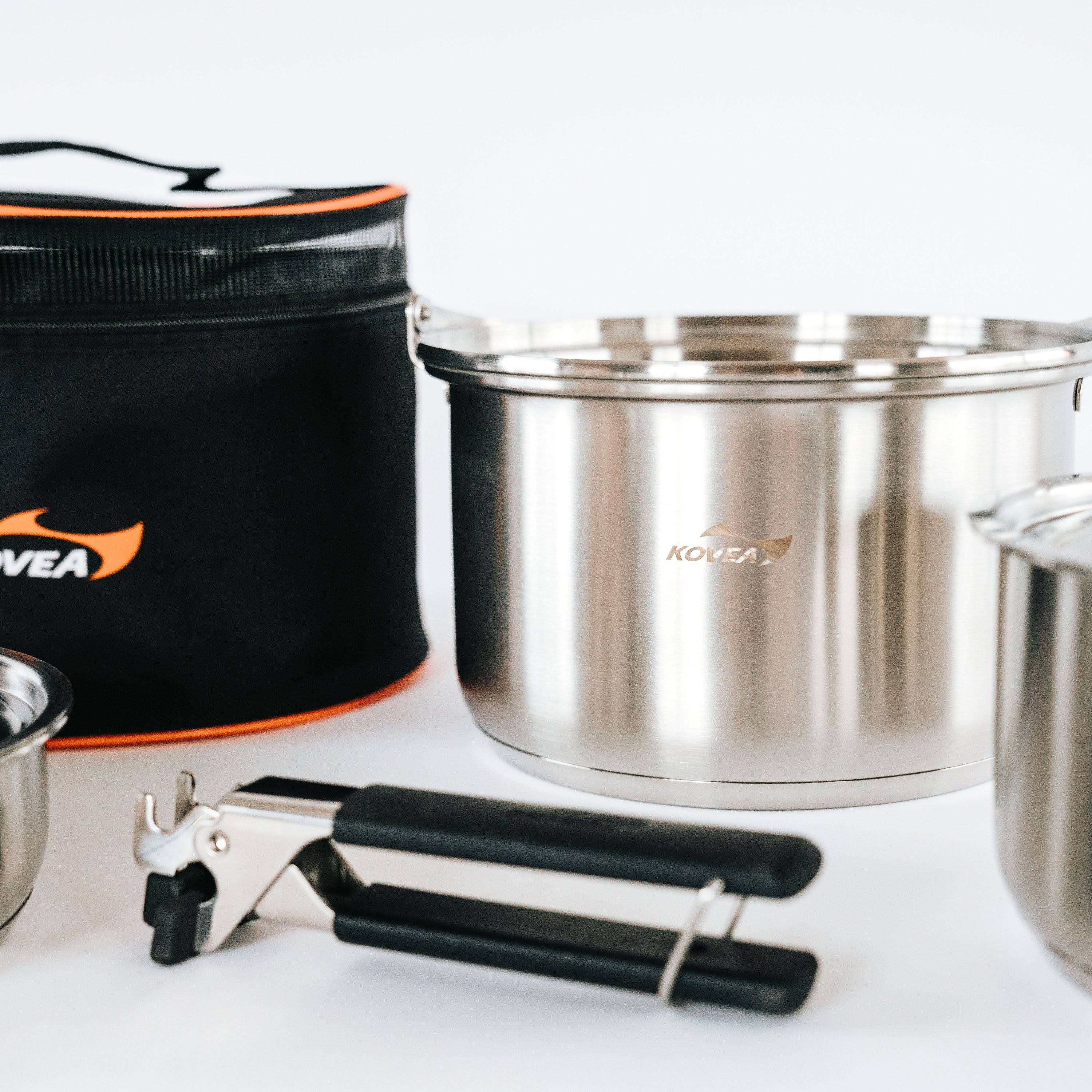 Triple Stainless Outdoor Camping Aluminum Cookware L Q584025