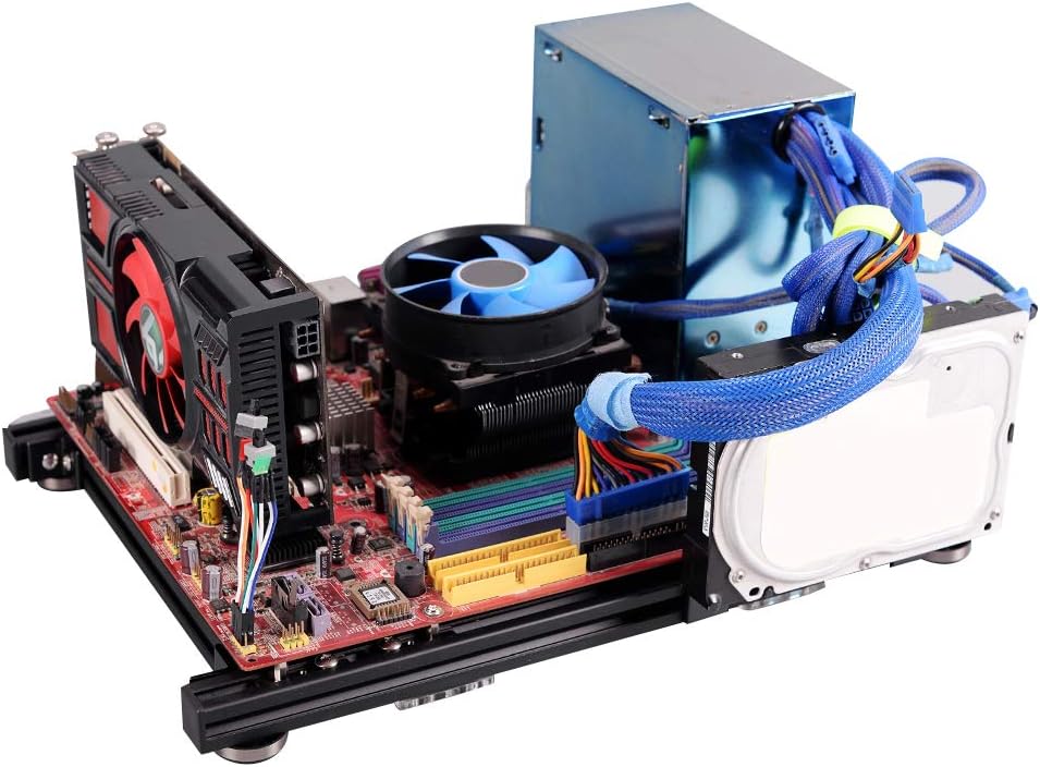 Black Aluminum Open Air PC Test Bench Pack of 2 A984