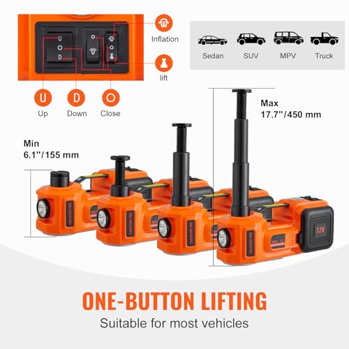 5 Ton Electric Hydraulic Car Jack with Impact Wrench S936133