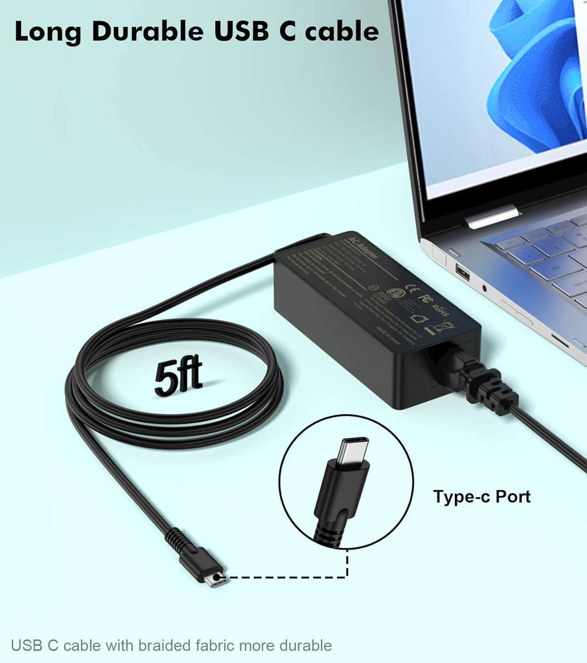 100W USB C Laptop Charger K508