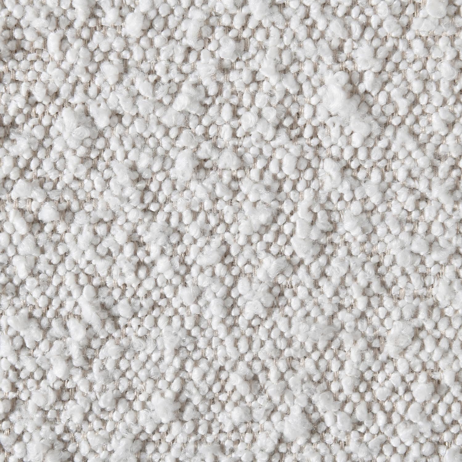 Full Rich Cream Boucle Fabric Solid Wood Wing Back Bed J85798