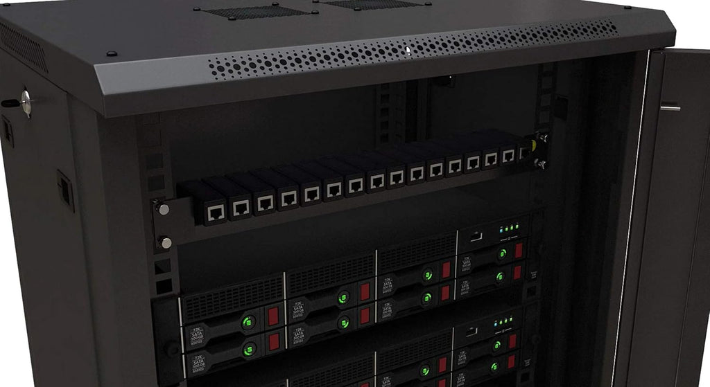 16 Port PoE+ Gigabit Ethernet Surge Protector 1U RackMount P153