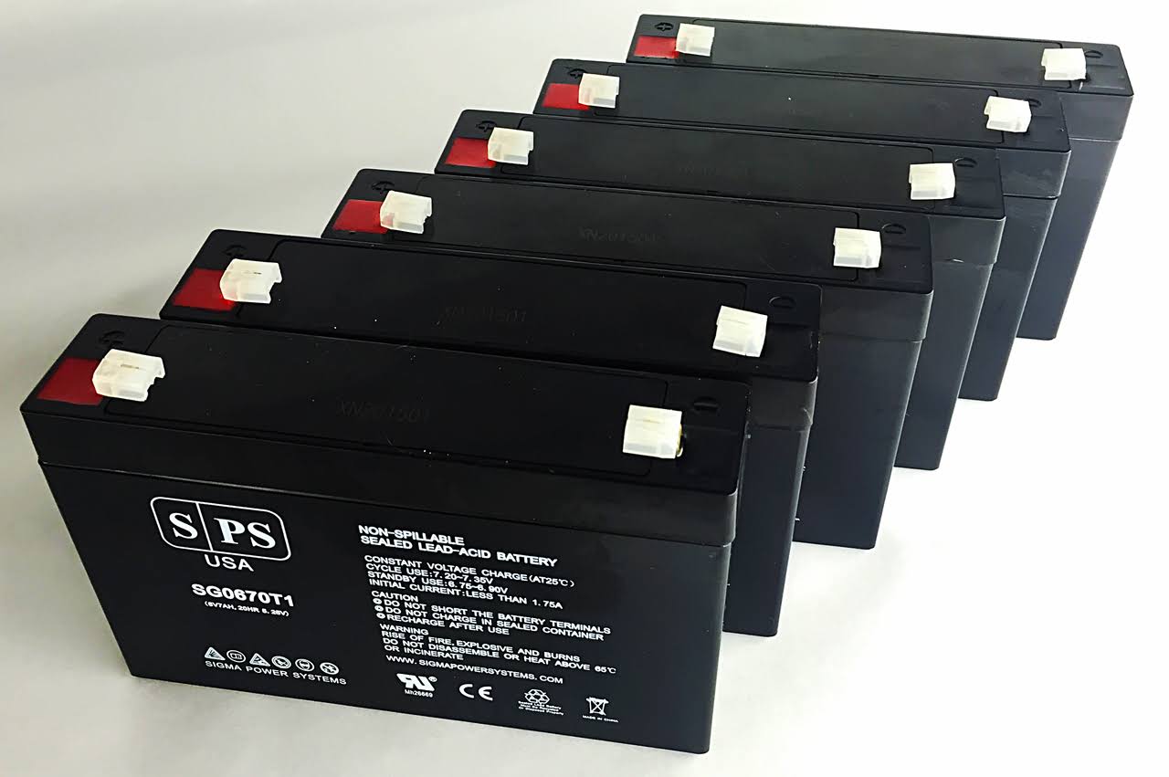 6V 7 Ah Replacement Battery (6 Pack) J7250