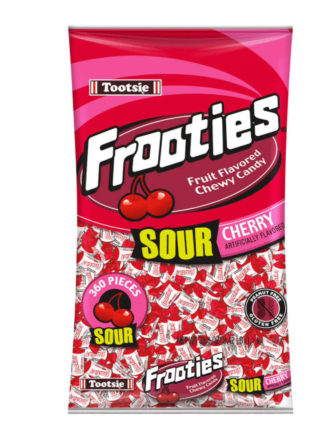 Sour Cherry Frooties Chewy Candy 360 count 38.8 oz two pack G646618