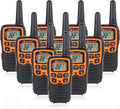 22 Channel FRS Walkie Talkie Two-Way Radio Orange/Black Pack of 6 B99683