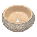 Desert Ash Vessel Sink in Classic Cream Marble F388232