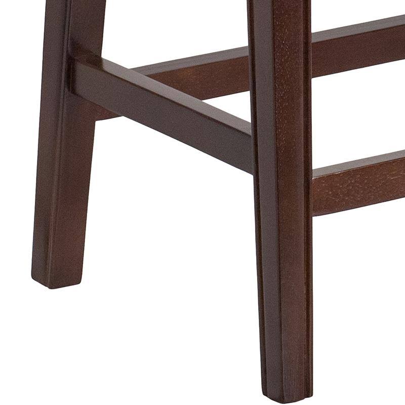 Cappuccino Wood Counter Height Stool W2492