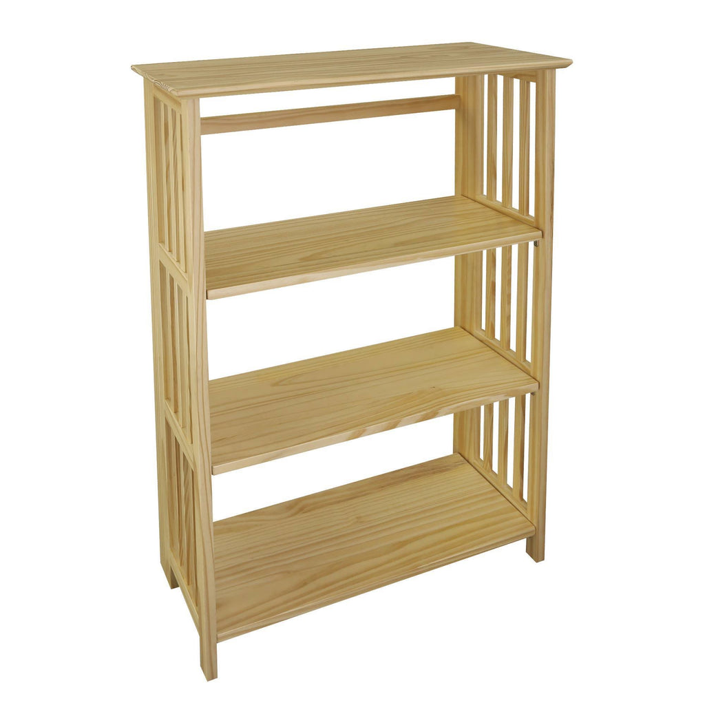 4 Shelf Folding Bookcase Natural G8420
