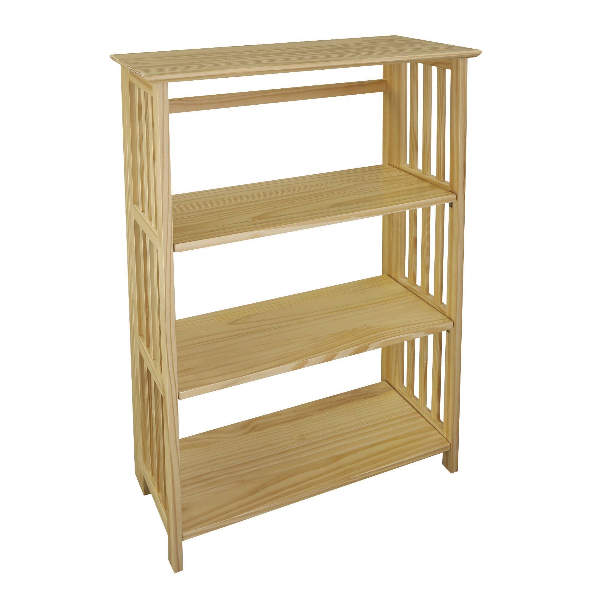 4 Shelf Folding Bookcase Natural G8420