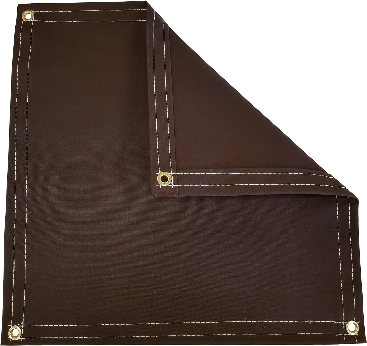 Brown Polyester Canvas Tarp 12 Ft. X 15 Ft. 14.5 Oz. T458