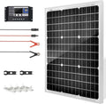 50 Watt 12 Volt Monocrystalline Solar Panel Kit with 30A PWM Charge Controller H542433