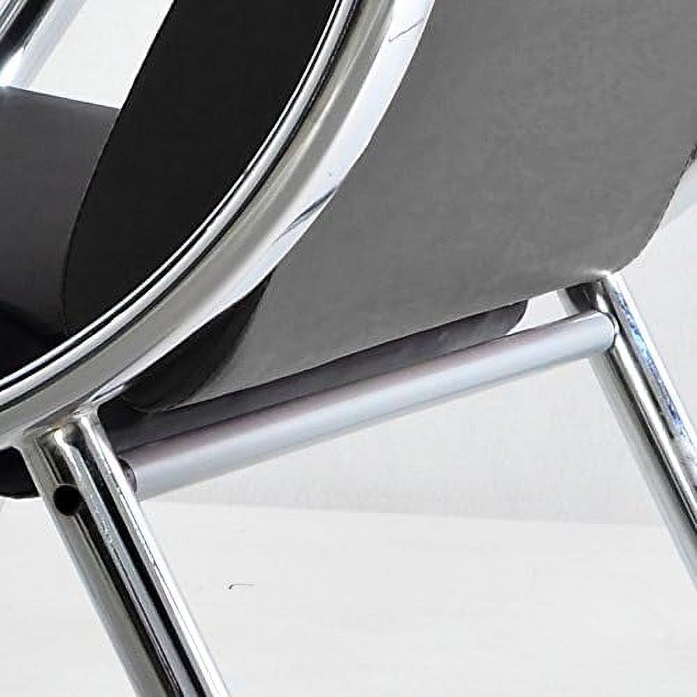 Black PU Leather Visitor Sofa I251