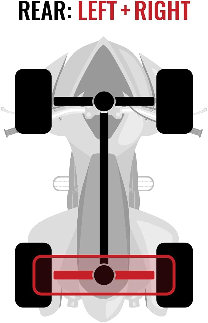 Rear Left Right Axles Pair for Can-Am Renegade 800 4X4 E385