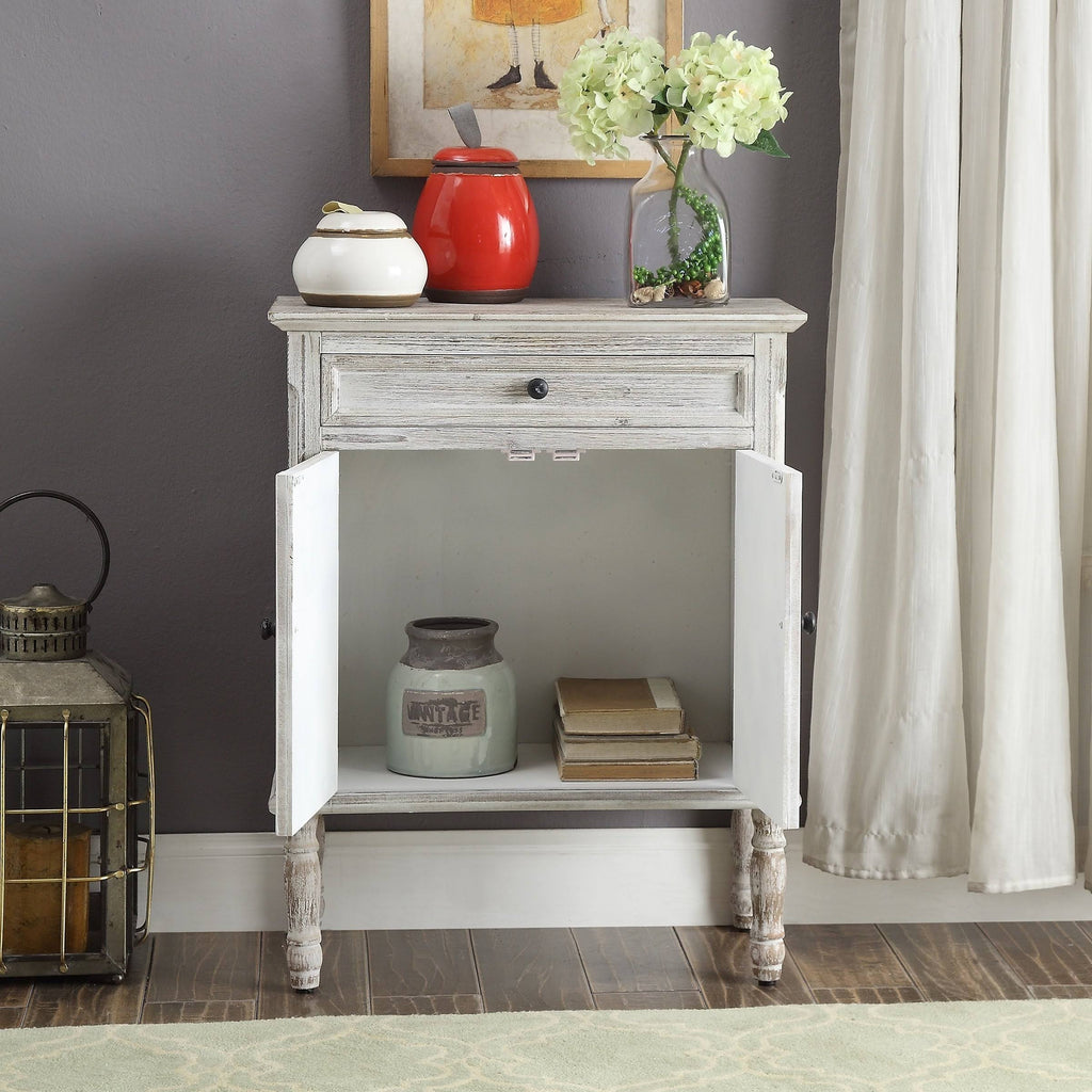 White Wood Accent Cabinet N5093