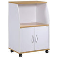 White Microwave Kitchen Cart C346495