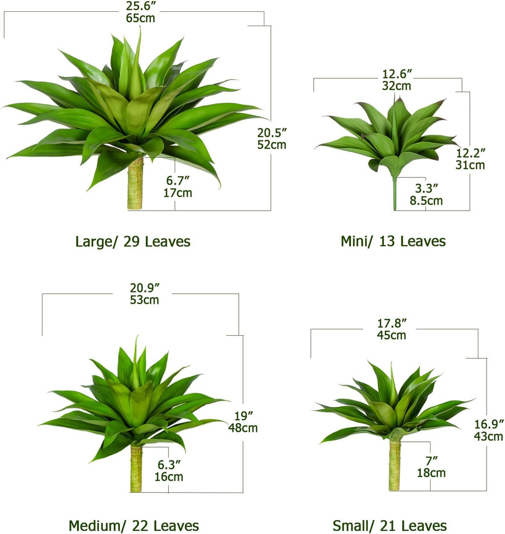 2 Pack 28" UV Resistant Artificial Agave Plants A5478