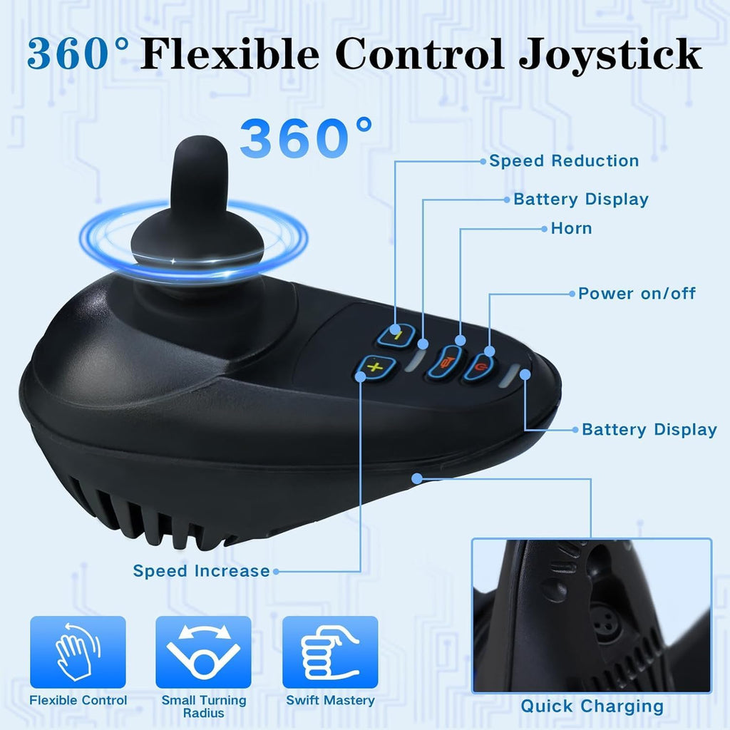 Black Lightweight Foldable Electric Wheelchair L65891