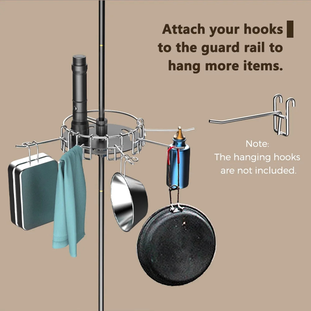 Lightweight Aluminum Alloy Camping Lamp Pole, Collapsible Adjustable Lantern Hanger H901