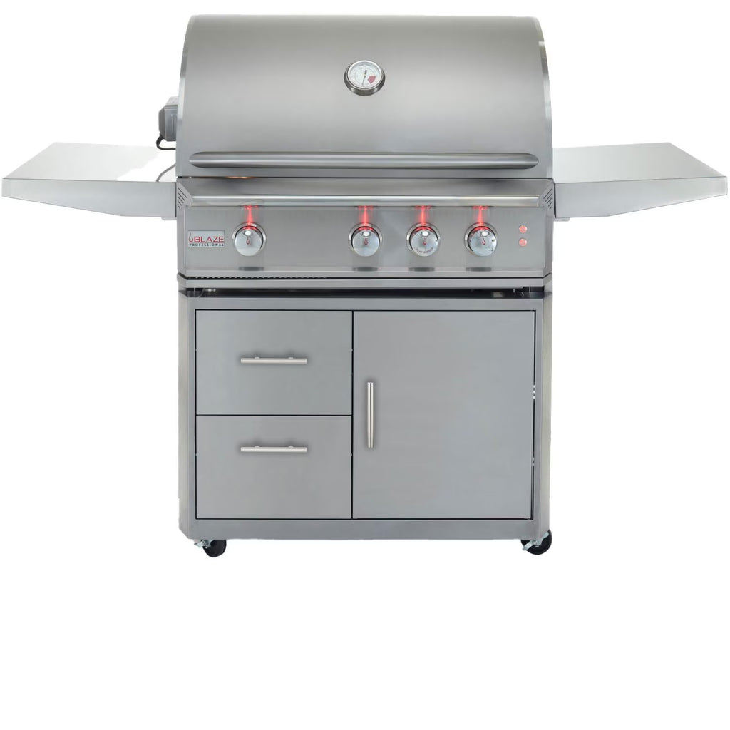 34-Inch 3-Burner Propane Grill with Rear Infrared Burner H1372