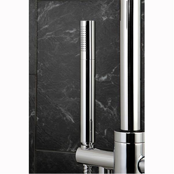 Polished Chrome Floor Mount Tub Filler with Hand Shower E31541