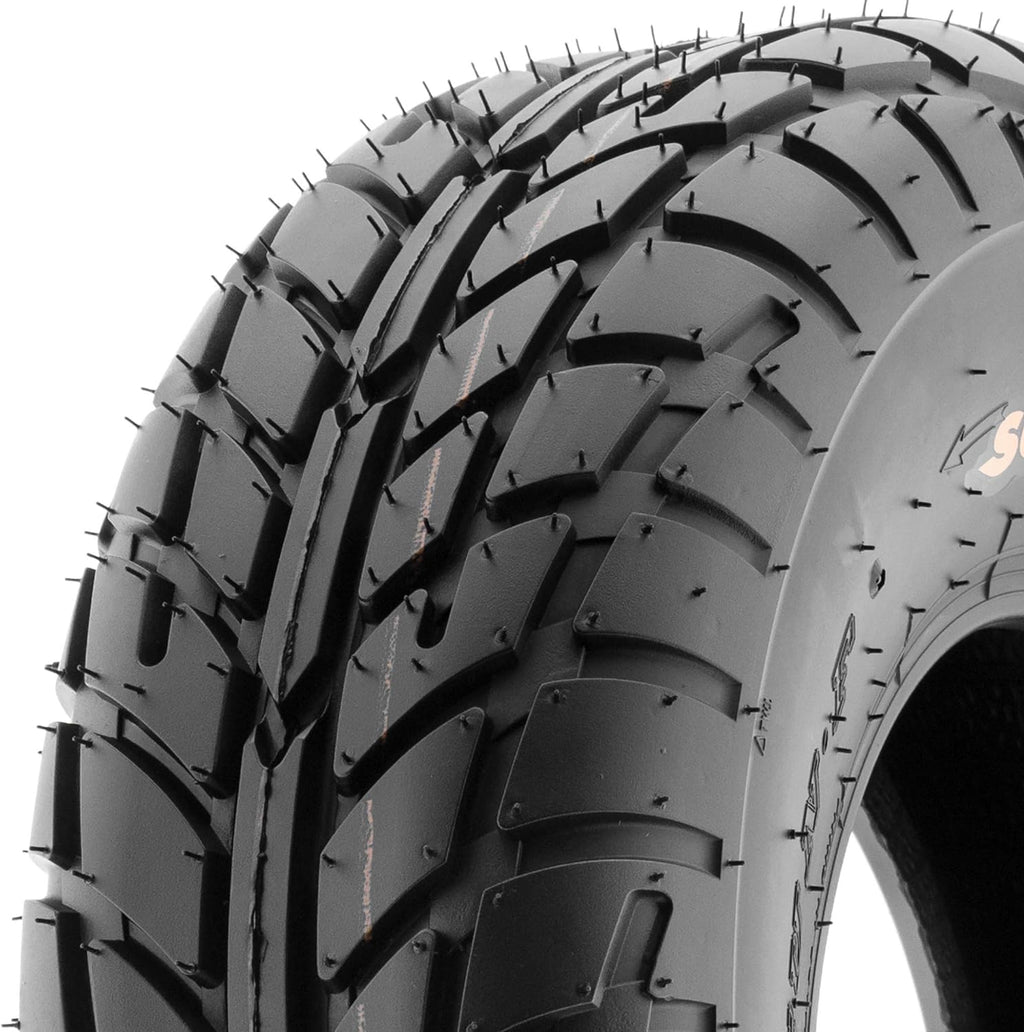 Set of 4 ATV UTV Flat Track Tires 20x7-8 Front & 18x9.5-8 Rear, 6 PR, Tubeless Y775