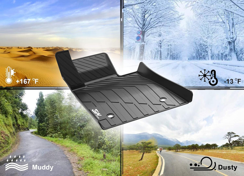 Black TPE All Weather Custom Fit Floor Liner Full Set U947