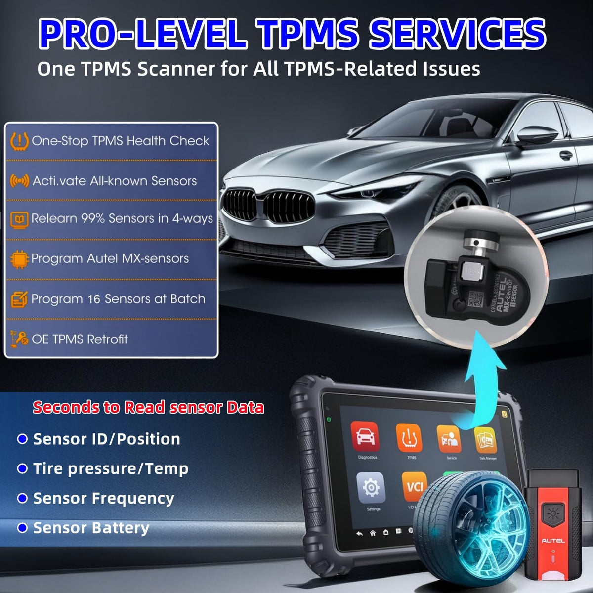 All System Diagnostic Scanner with TPMS Programming P29051